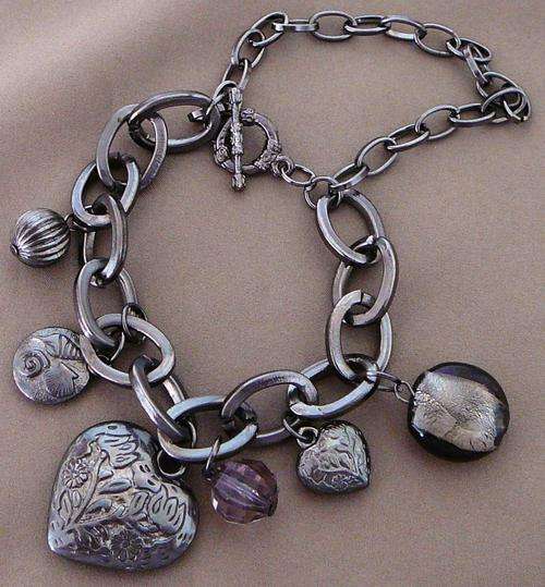 Metallic Charm Chain Bracelet