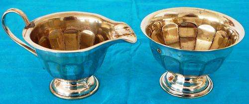 Vintage EPNS Milk Jug and Sugar Bowl