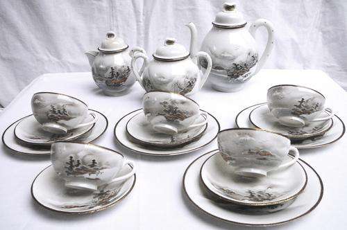 Japanese Eggshell Porcelain Tea Set