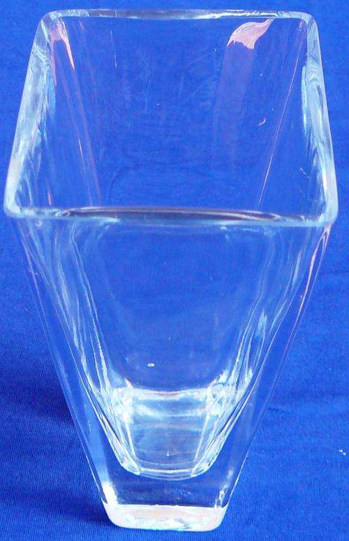 Elegant Square Tapered Glass Vase