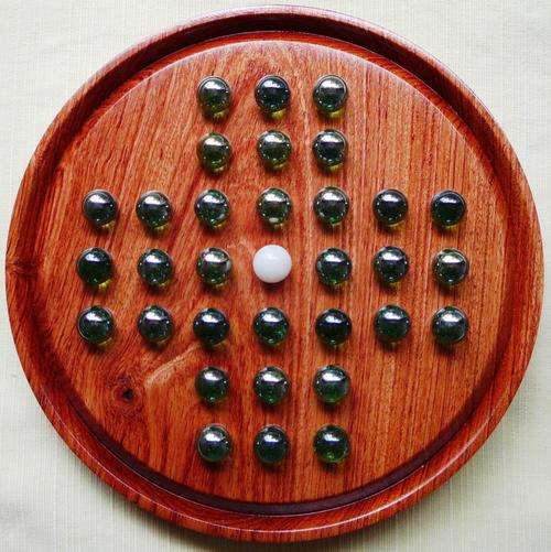 Handmade African RoseWood Solitaire Board