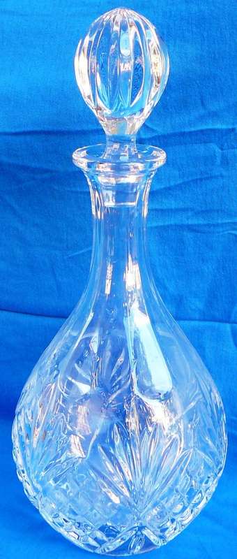 Round Cut Glass Decanter