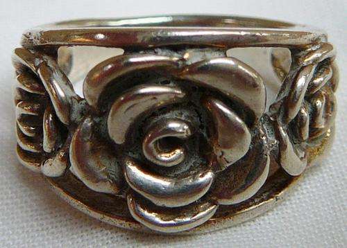 Silver 925 3 ROSE Ring
