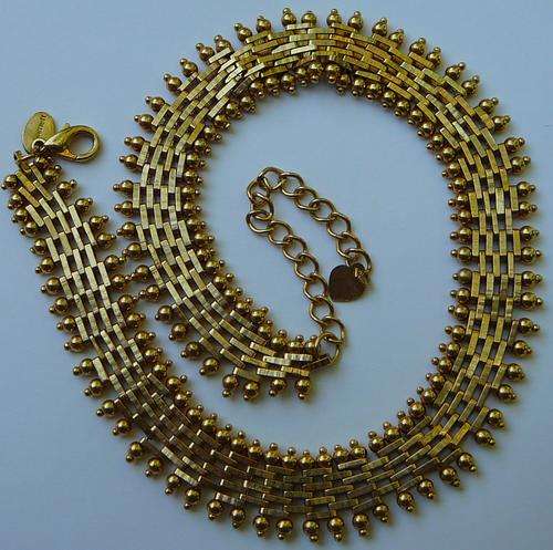 Gold Coloured Choker Necklace by Gamett