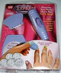Salon Express Nail Stencil Nail Art Stamping Kit, nail art printer stamping kit