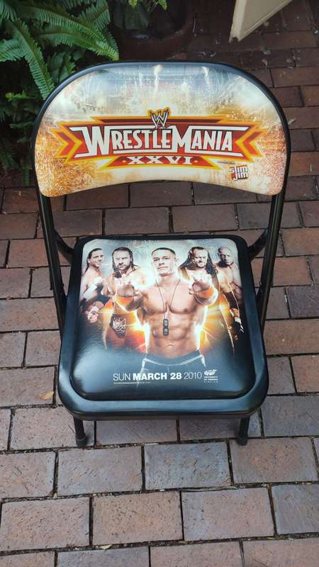 WWE Wrestlemania 26 Undertaker 18-0 Ringside PPV Chair HBK WWF 38 XXVI 2010