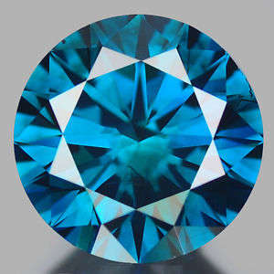 0.52CT ROUND FANCY BLUE DIAMOND