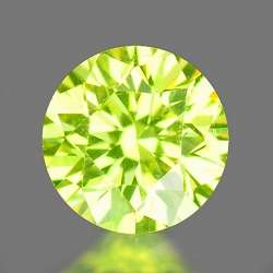0.11CT ROUND FANCY YELLOW GREEN DIAMOND
