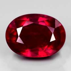 3 x RUBY OVAL PIGEON BLOOD RED