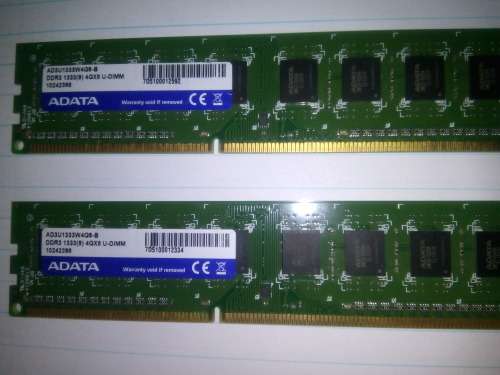 2x Adata 4GB Memory