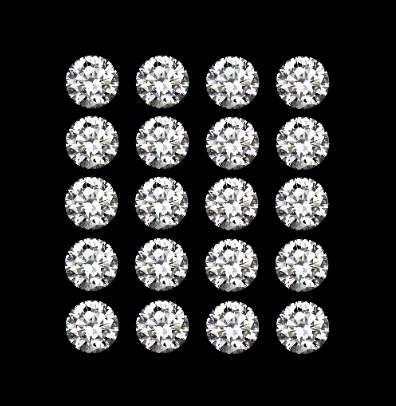 *25 PIECES* AAAAA - 1.0 X 1.0 MM. Round Brilliant Cut Diamond Simulate LOT - Worlds Best Simulates!