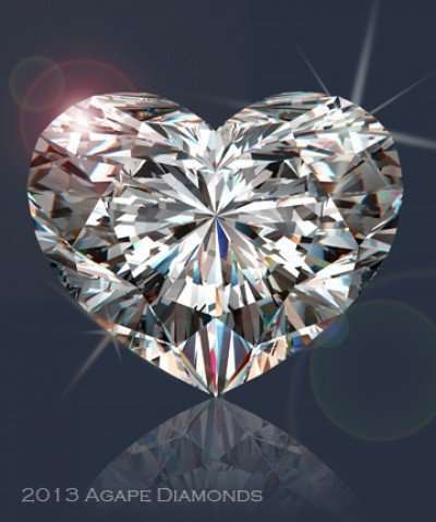 *SPECIAL OFFER*  DIAMOND SIMULATE - 2.05 Ct. (7 mm.) HEART Cut Diamond Simulate