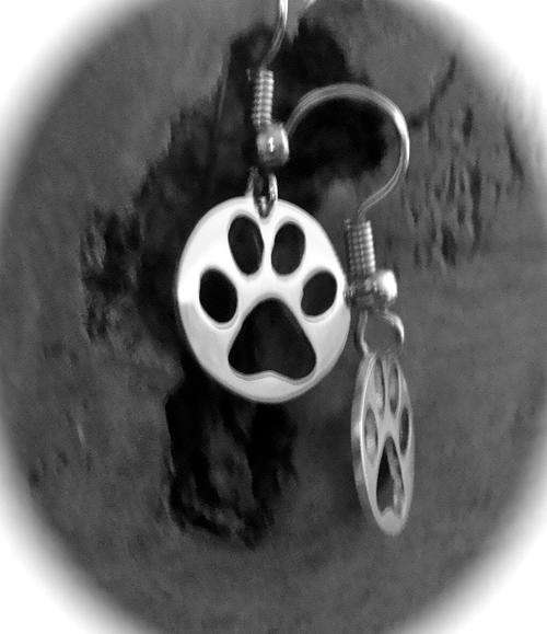Small Pawprint Earrings