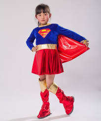 Supergirl dress-up costume for girls - Age5-7 m