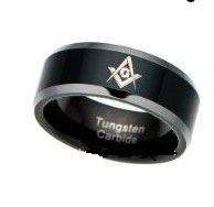 Tungsten Carbide Freemason Ring!! Great Value