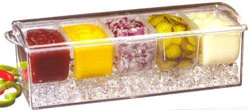 Condiment Tray With Ice Chamber