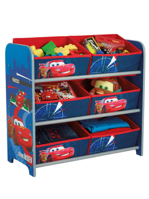 Disney Cars Toy Organiser With 6 Removable Cloth Bins