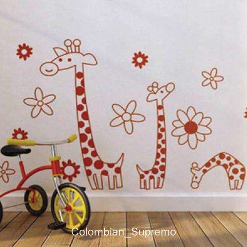 Removable Kids Giraffe Decorative Mural wall decals
