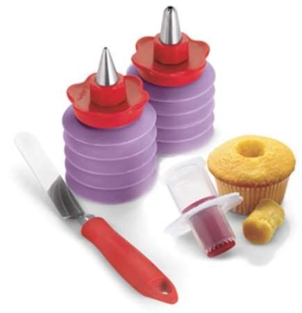 Cupcake Cutter & 2 Decorating Bottles