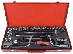Chrome Vanadium Steel 24pcs 1/2" Dr.Socket Wrench Set
