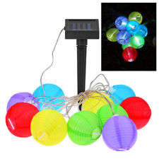Solar Power 10LED Lantern Fairy Multicolor Light String