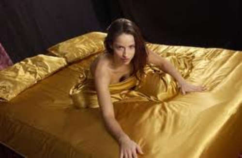 New GOLD Charmeuse Lingerie Satin Sheet Set Queen BY SCENT-SATION