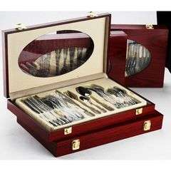24 Piece Stainless Steel Cutlery Set in a STYLISH WOODEN BOX