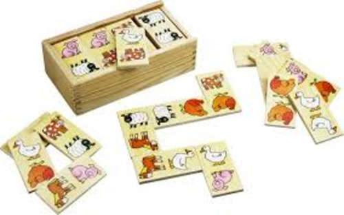 28 pcs Wooden Animal Domino's