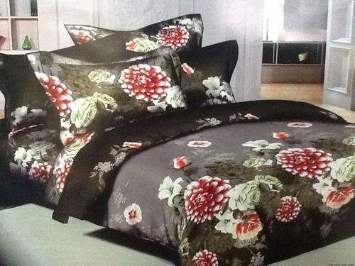 6 Piece 3D Effect - Cotton Feel - Bed Linen - Queen Size- Duvet Cover Set