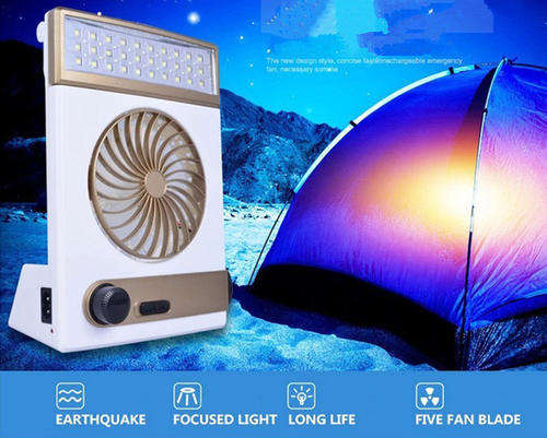 4 IN 1- Multifunction portable Solar rechargeable fan with LED lamp/ flashlight/DC