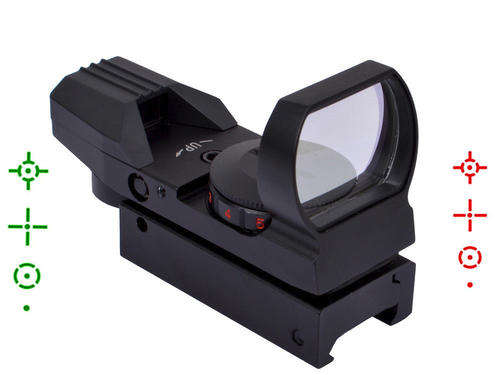 Hunting Tactical Reflex Holographic Red Green Adjustable Dot Sight w/ Rail Mount