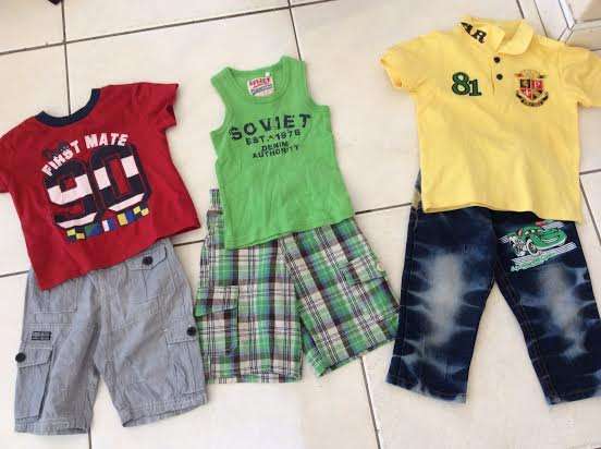 3 Sets of Boys Shorts & Tops