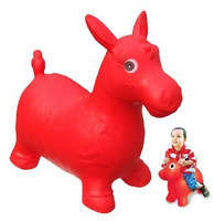 Ride-On Bouncy Animal Ball Bouncer Horse Red