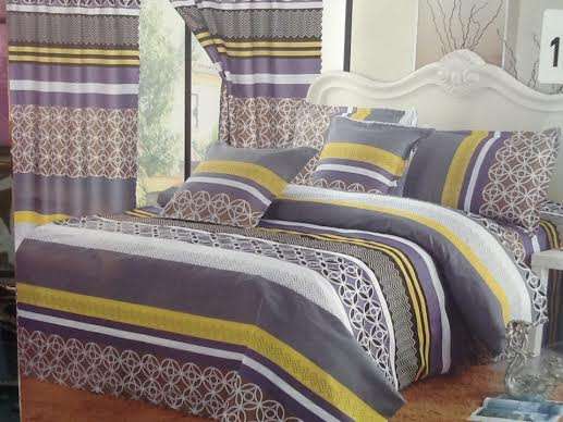 8 PIECE QUEEN SIZE COTTON FEEL DUVET COVER SET