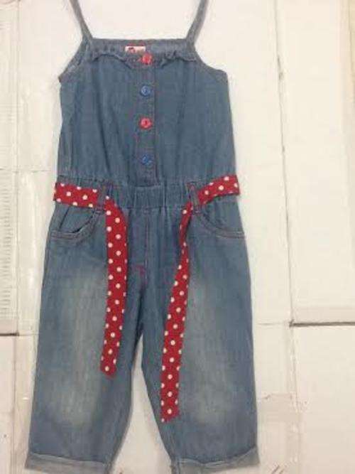 Girls Denim Jumpsuit