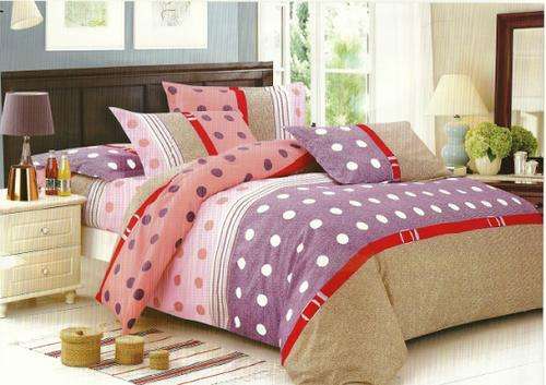 6 Piece POLKA DOT Design Duvet Cover Set - QUEEN