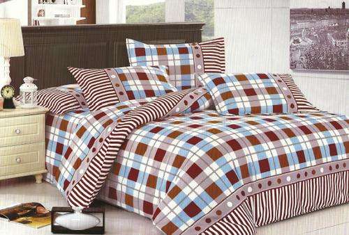 6 Piece Check Design Duvet Cover Set - QUEEN