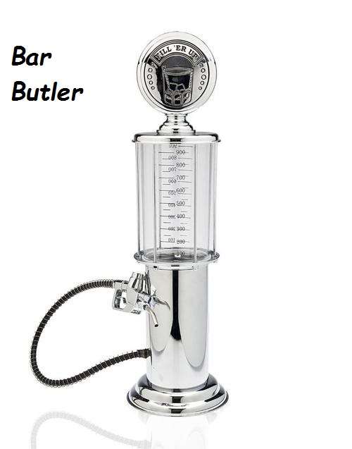 Cool New Bar Butler Gas Pump Liquor Dispenser retro chrome-plated