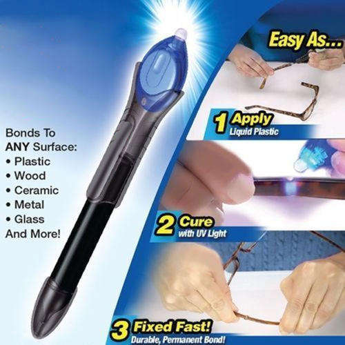 DIY 5 Second UV Light Quick Fix Liquid Glass Welding Compound Glue Repair Tools