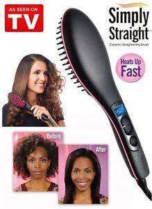 New 2016 TV Hot Simply Straight Ceramic Electric Digital Control Hair Straightener Brush Comb!!!
