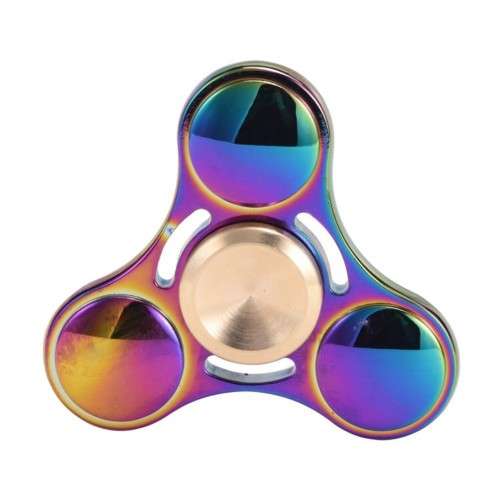 ECUBEE EDC Rainbow Fidget Hand Spinner Gadget Tri-Spinner Finger Focus Reduce S