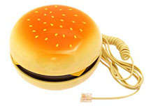 New Novelty BURGER Shape Corded Telephone
