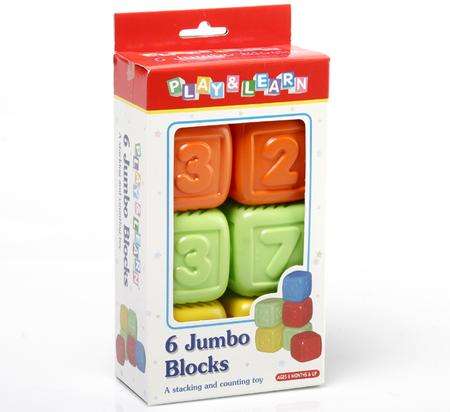DZIGNERGALS BABY RANGE - 6 Jumbo Blocks