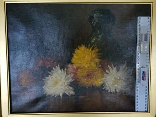 Original William Barr : Oil still life: high value and extremely rare