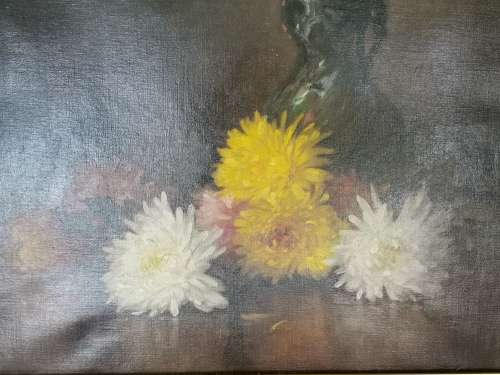 Original William Barr : Oil still life: high value and extremely rare