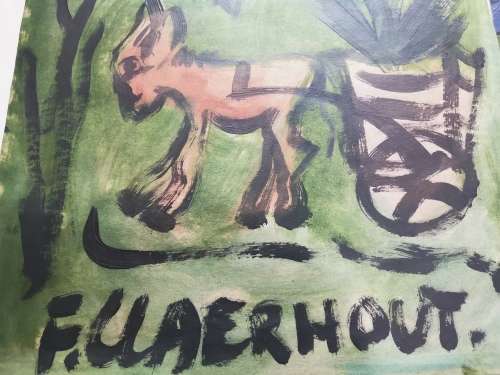 Famous Claerhout Donkey Huge ! Mixed media !! Great investment art