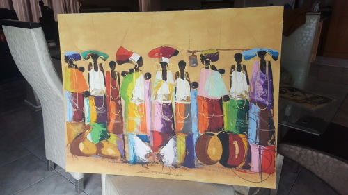 Ndabuko Ntuli Oil Canvas on board , huge painting !!