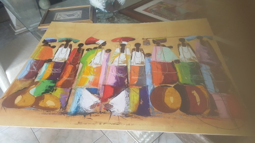 Ndabuko Ntuli Oil Canvas on board , huge painting !!