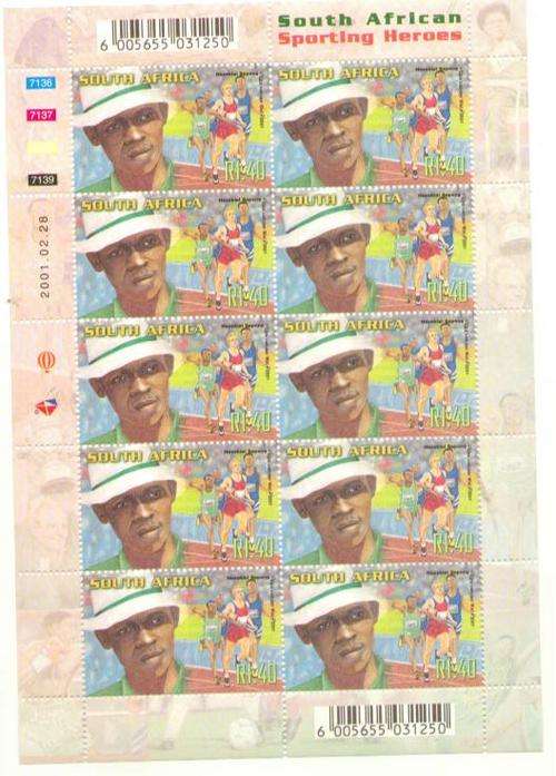 2001 SPORTING HEROES  FULL SHEET MINT HEZEKIEL ZEPENG