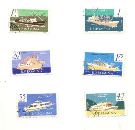 THEMATIC CTO RUMANIA 1961 SHIPS